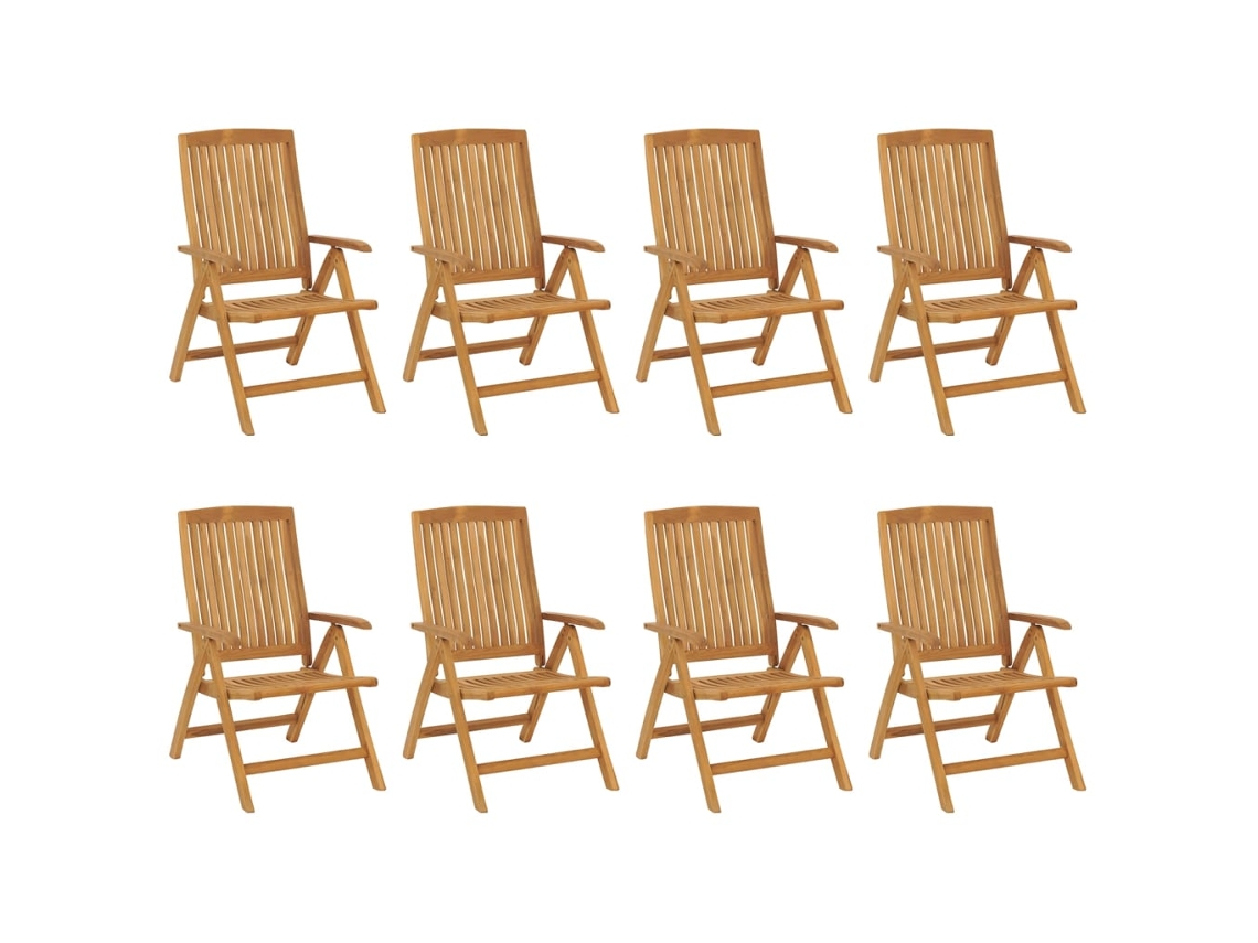 Reclining Folding Chair, Reclining Folding Chairs Vidaxl Marrom Teca (n/a)
