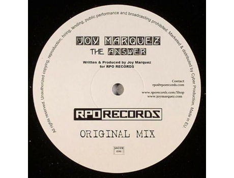 Vinil The Answer Rpo Records