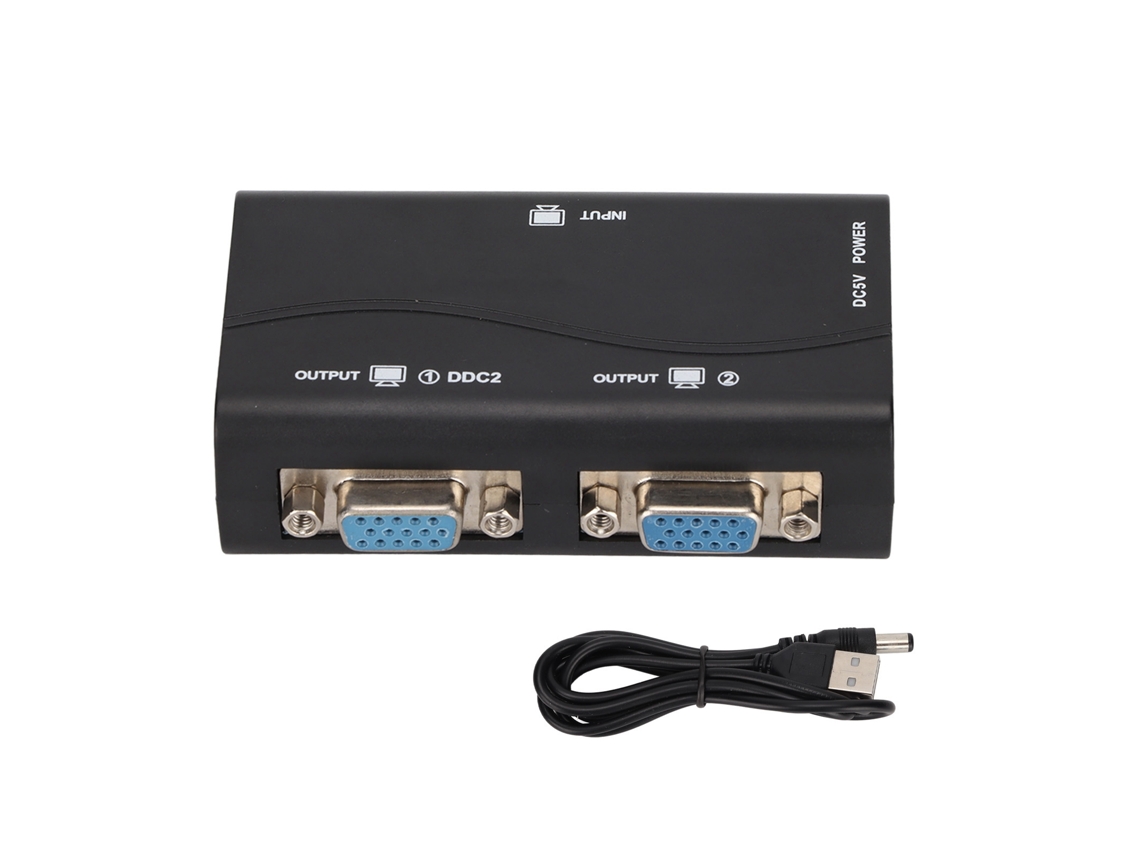 Divisor Mali VGA 1 Entrada 2 Saídas com USB e 1920x1440