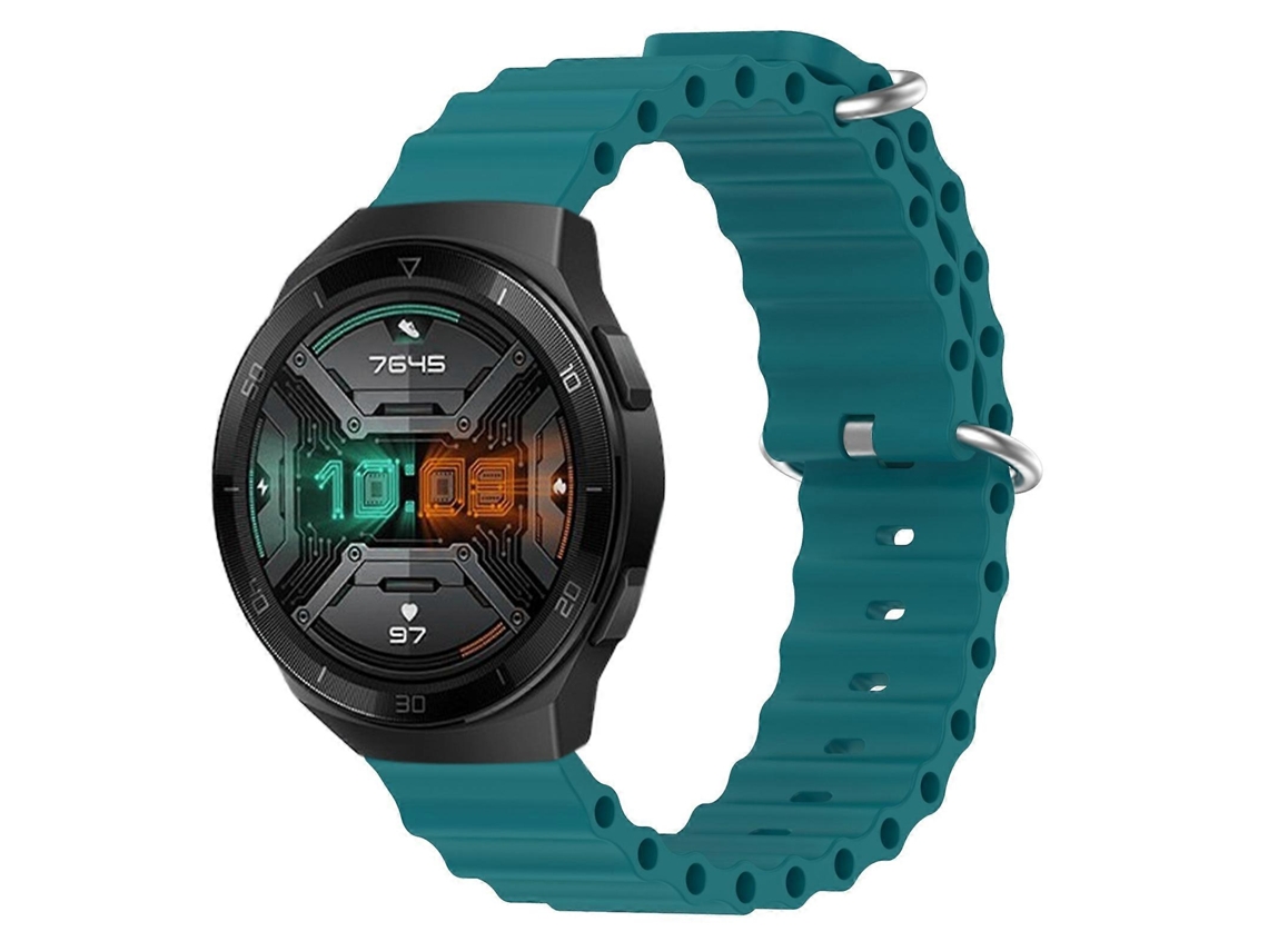 Pulseira De Silicone De Cor Sólida Estilo Oceano Para Huawei Watch Gt 2e 22mm