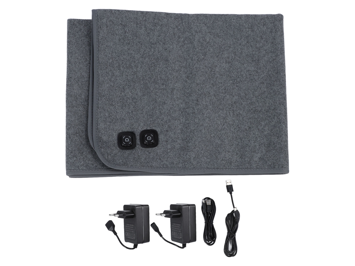 Cobertor elétrico de cama com controle duplo 60°c aquecimento rápido 3 velocidades 160x80cm plugue eu S/MARCA