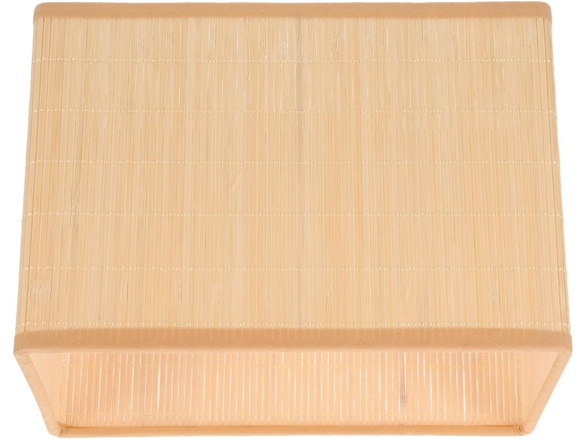 Luminária Doméstica Rústica De Bambu Trançado Com Proteção Para Os Olhos E Iluminação Aconchegante Para Cozinha E Sala De Jantar.