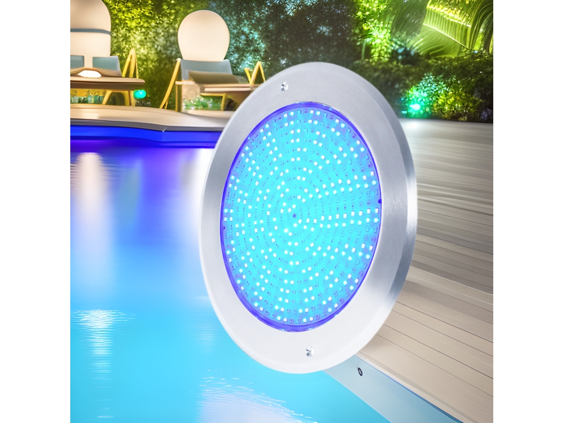Luz De Piscina De Aço Inoxidável De 6 Wluz Branca Quente 110×7,5 Mm Ip68 Zeuxo