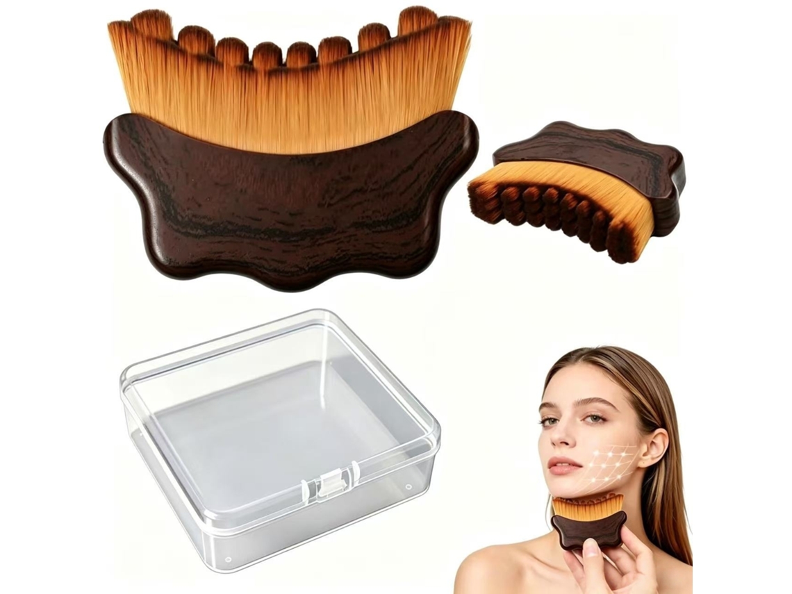 Escova De Massagem Contorno Facial Linfática, Multiuso Para Olhos E Pescoço Czhhmart