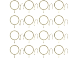 Conjunto Com 60 Ganchos Decorativos De Metal Dourado 4,2 Cm (1,65