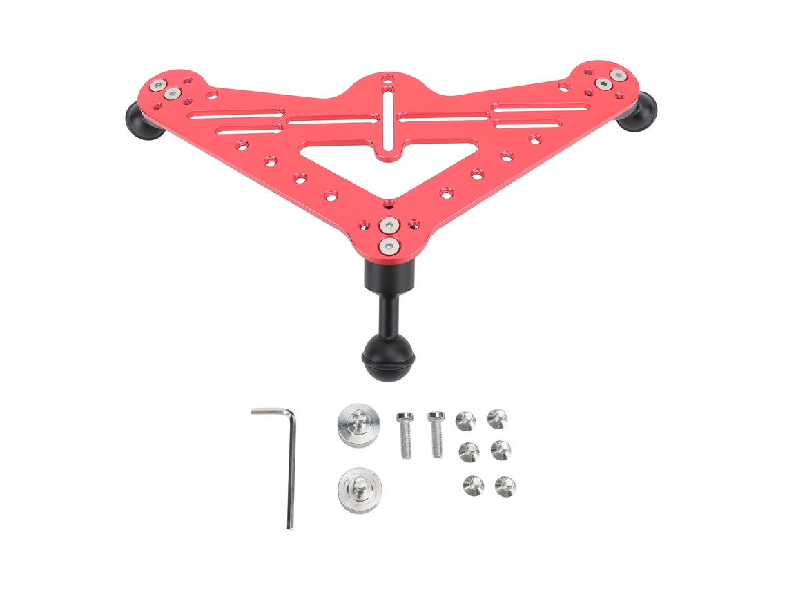 Suporte Triangular Estabilizador Para Diving Tray Cámara Slr Insta360 Osmo Action Yi Akasoe K7000 4k Vermelho
