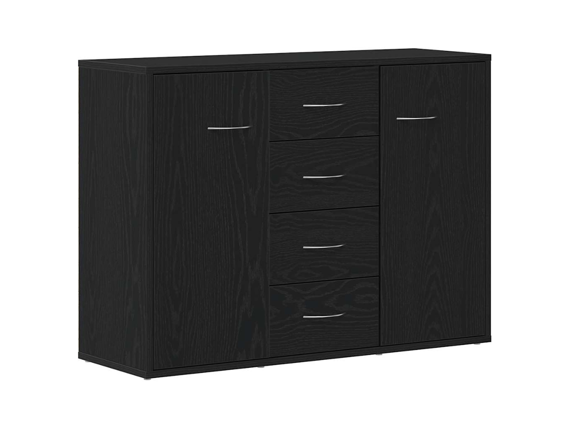 Aparador em Carvalho Preto 88x30x64 cm Madeira Engenheirada MAISON EXCLUSIVE