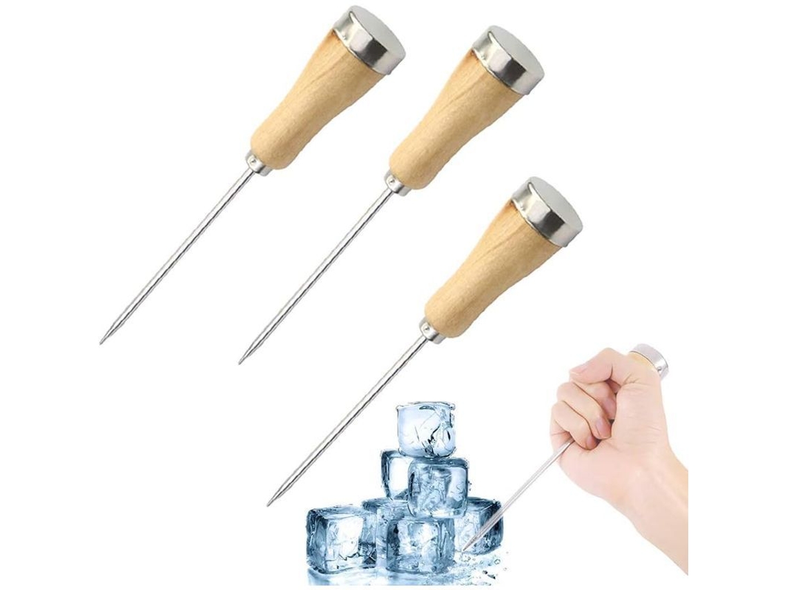 Muddler de aço inox Nova Line, 4 peças, com colher de mistura | S/MARCA