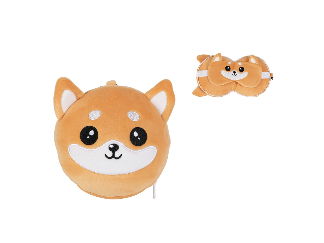 Almofada com Mascara de Dormir I-TOTAL Shiba Xl2531