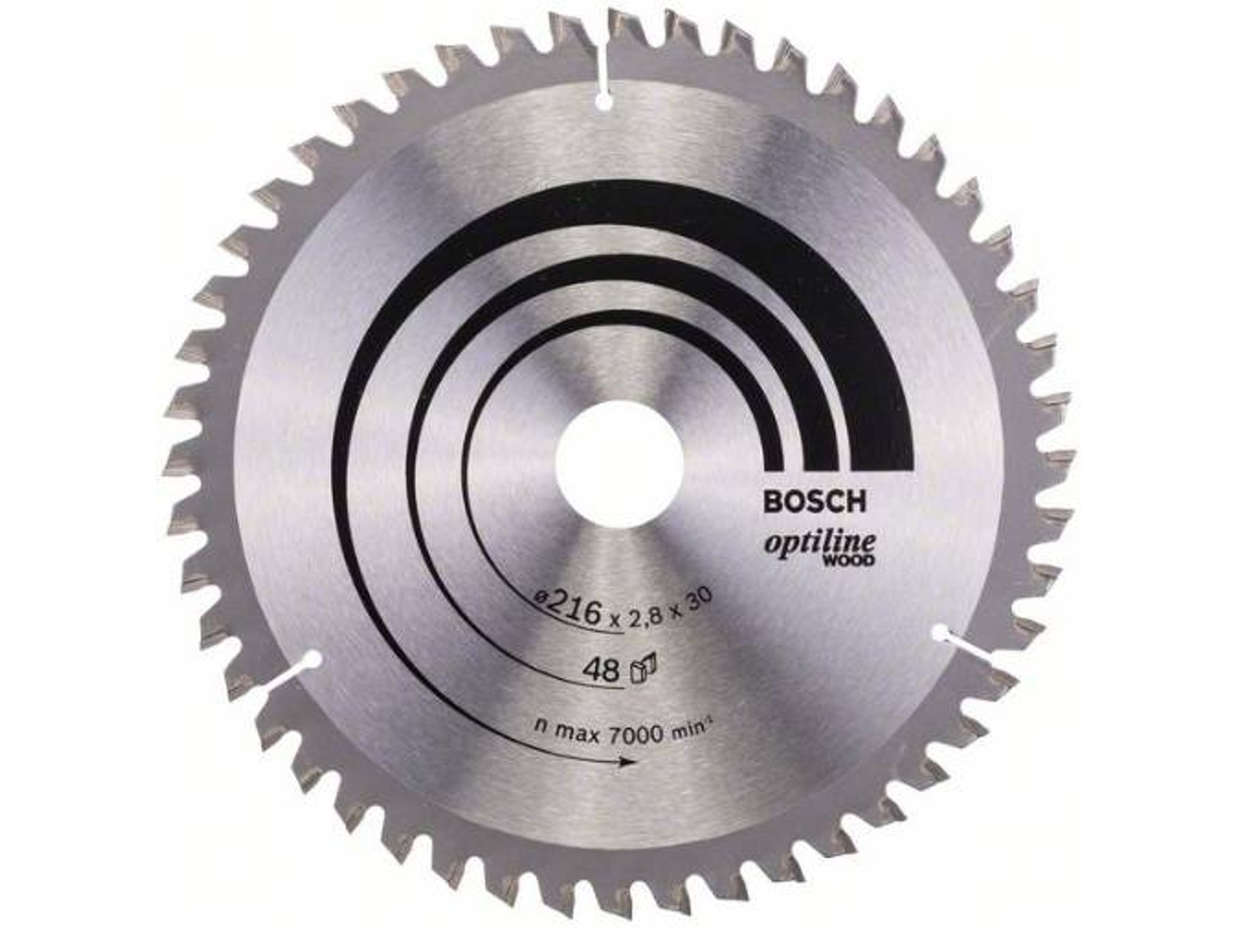 Disco de Serra Circular BOSCH Optiline Madeira 216x30x2.8 mm - 48