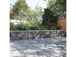 Vidaxl Cesto Gabião Com Cobertura 900x100x50 Cm Ferro Galvanizado