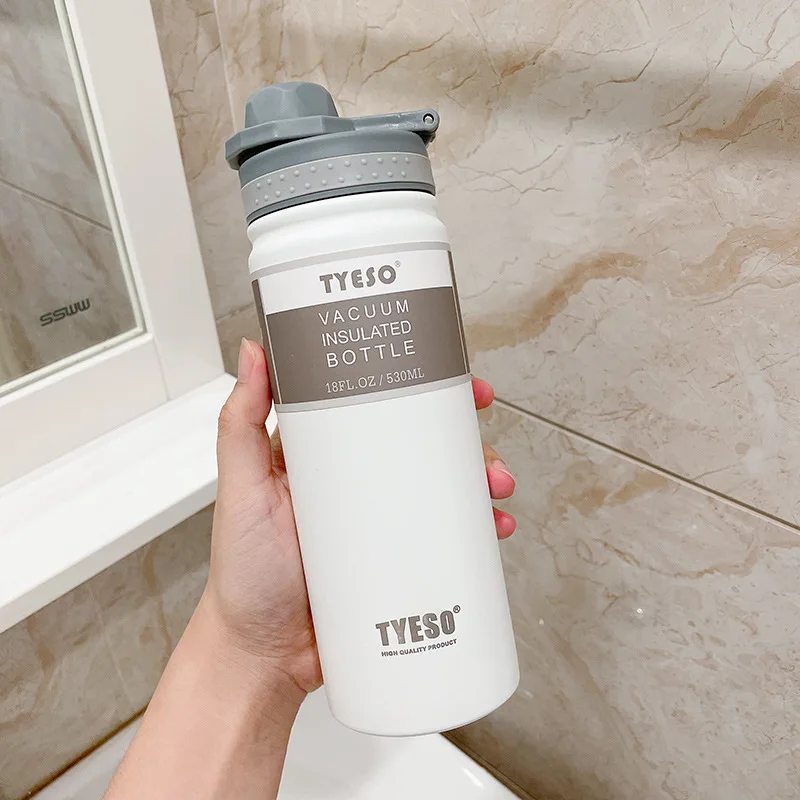 Caneca Térmica De Viagem Em Aço Inoxidável (branca, 750ml) Com Isolamento A Vácuo, Ideal Para Água Quente E Fria