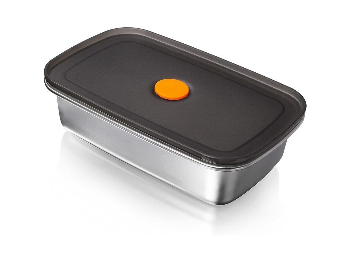 Caixa de Alumínio Nova LINE inox 304 hermética 600ml para alimentos e congelamento