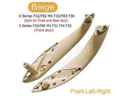 Capa De Moldura Interna Da Alça Da Porta Para Bmw Série 3 F30 F31 2014-2018 Acessório De Carro 51417279312 Beige-2 Peças-frente