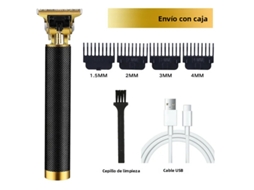 (preto) Máquina De Cortar Cabelo Profissional Masculina Com Indicador De Carregamento, Feita De Liga De Alumínio, Com Tempo De Uso De Até 85 Minutos.