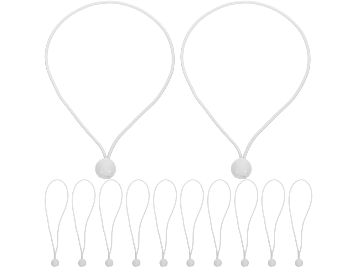 Villcase 20 Unidades De Corda Elástica Borracha Com Bola Para Cantos E Bordas Toldos 30cm 12 Polegadas, Resistente Ao
