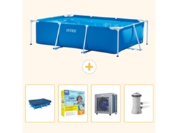Intex Piscina Com Estrutura Retangular - 300x200x75 Cm - 5-peças S84