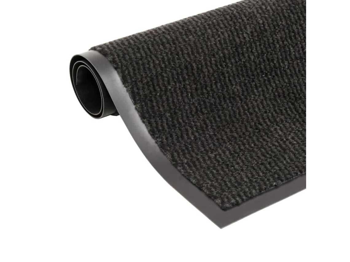 Tapete Controlo Pó Retangular Tufado 2 Pcs 80x120cm Preto