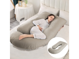 Almofada para Grávidas, Travesseiro para Apoio Abdominal e Cervical, Item Essencial para Maternidade SPQMENT (65x90x175cm champanhe)