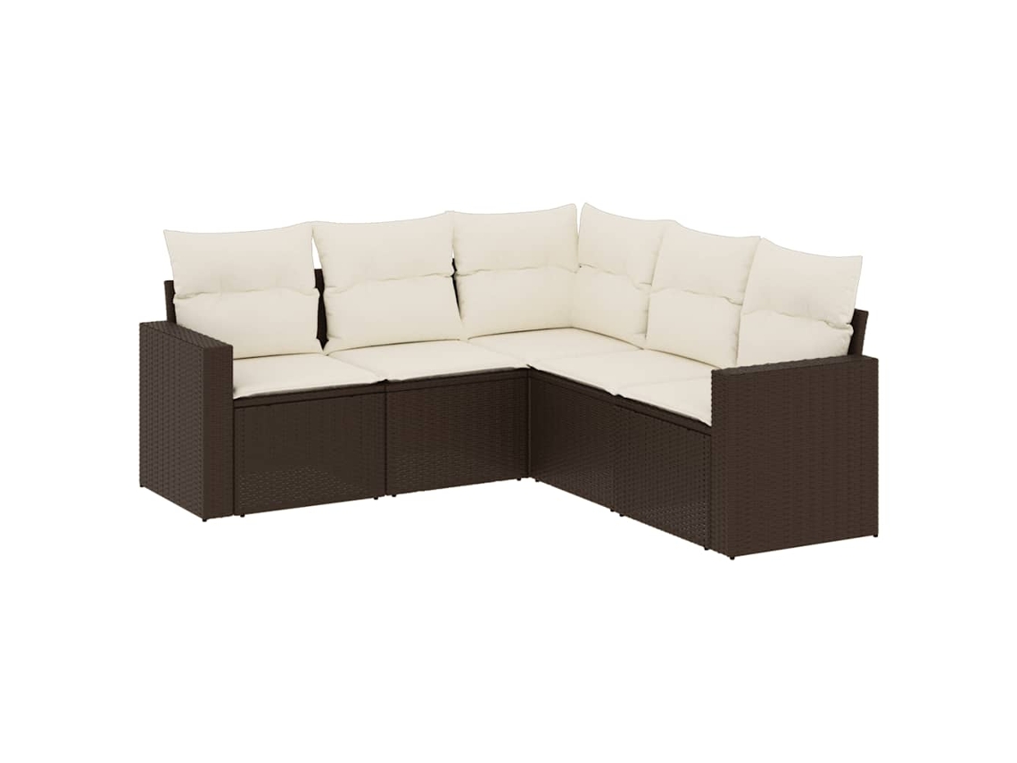 Garden Sofa Set, Garden Sofa Sets Vidaxl Marrom Rattan / Vime (n/a)