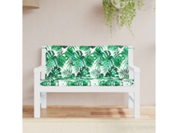 Vidaxl Almofadões Banco Jardim 2 Pcs 120x50x7 Cm Oxford Padrão Folhas