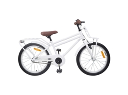 Vidaxl Bicicleta Infantil 18 Polegadas Para 5-7 Anos Branco