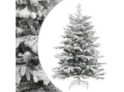 Vidaxl Árvore De Natal Artificial Articulada C/ Flocos De Neve 210 Cm