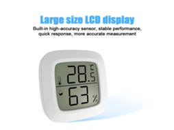 Mini Termohigrômetro Digital Indoor, Preciso, para Casa, Escritório, Quarto, Bebê, Estufa, Monitor de Temperatura e Umidade S/MARCA
