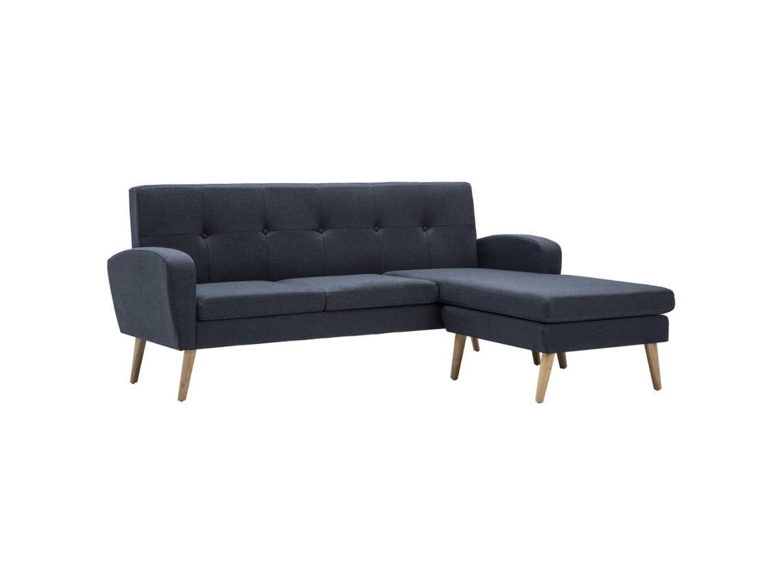 Sofa VIDAXL Cinzeto Tecido (186x136x79 cm)