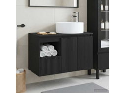 Vidaxl Conjunto De Móveis Para Banheiro 2 Unid. Preto