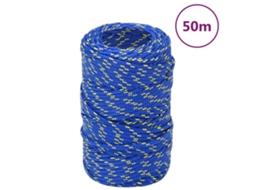 Vidaxl Corda De Barco 2 Mm 50 M Polipropileno Azul