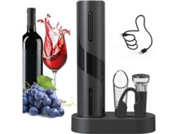 Conjunto Decantador De Vinho Elétrico, Abridor Sem Fio Recarregável Com Cortador De Cápsulas, Aerador E Selador A Vácuo