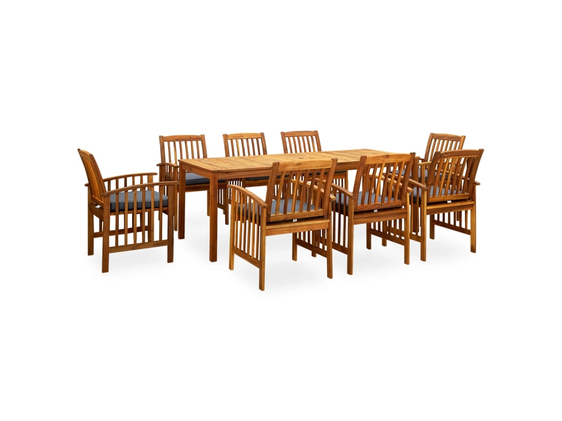 Garden Dining Set, Garden Dining Sets Vidaxl Cinzeto Madeira (n/a)