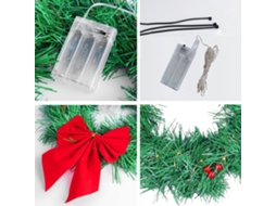 Laxiscreed Conjunto De 4 Almofadas De Natal Verde Com Personagens Em Linho, Com Zíper Para Interior E Exterior