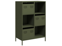 Móvel Alto 68x39x103,5 Cm Aço Verde Azeitona MAISON EXCLUSIVE