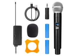 (um Conjunto) Microfone Sem Fio 2.4g, Microfone De Mão Recarregável Uhf De 2 Canais