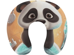Almofada Panda formato U espuma viscoelástica suporte escritório viagens