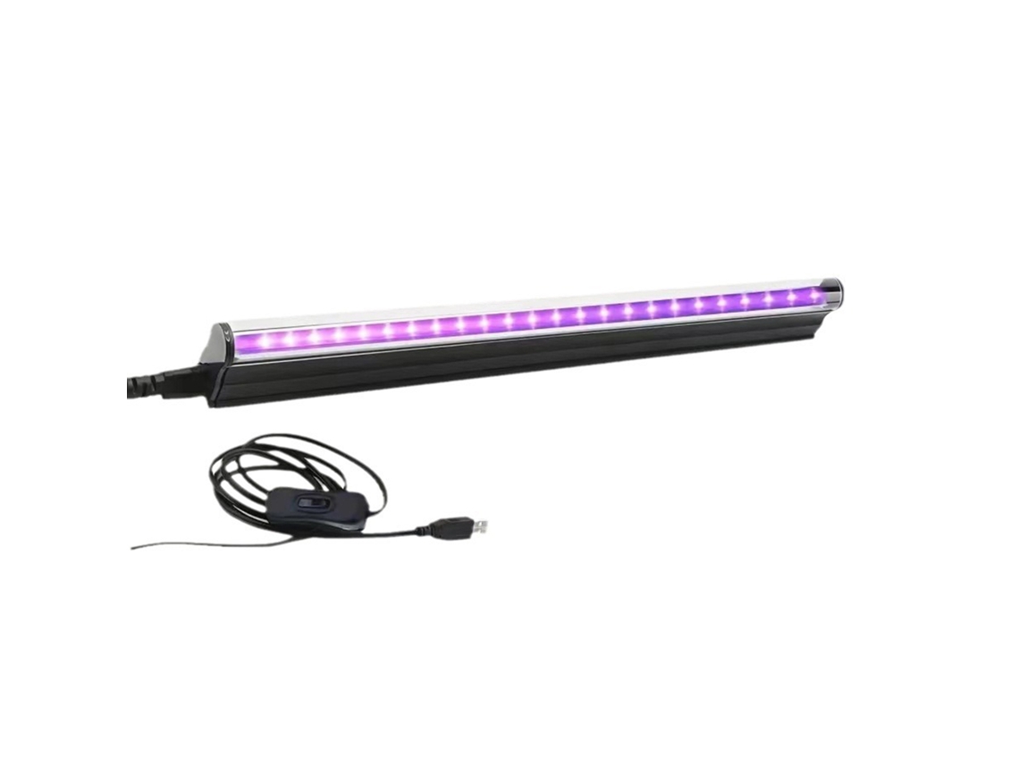 Rebe-luz Uv Led Negra Portátil Para Festa E Cena, Tubo De Luz Uv Com Conexão Usb Plug And Play