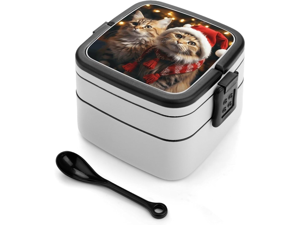 Lancheira Bento De Natal Com Duas Camadas Para , Design Moderno E Minimalista, Empilhável, À Prova De Vazamentos