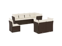 Garden Sofa Set, Garden Sofa Sets Vidaxl Marrom Rattan / Vime (n/a)