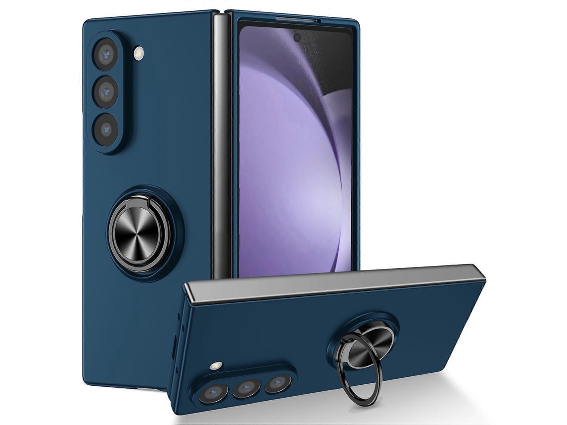 Capa Rígida Para Celular Samsung Galaxy Z Fold7 5g Com Suporte E Anel Giratório