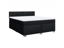 Box Spring Bed, Box Spring Beds Vidaxl Preto Tecido (180 X 200 Cm)