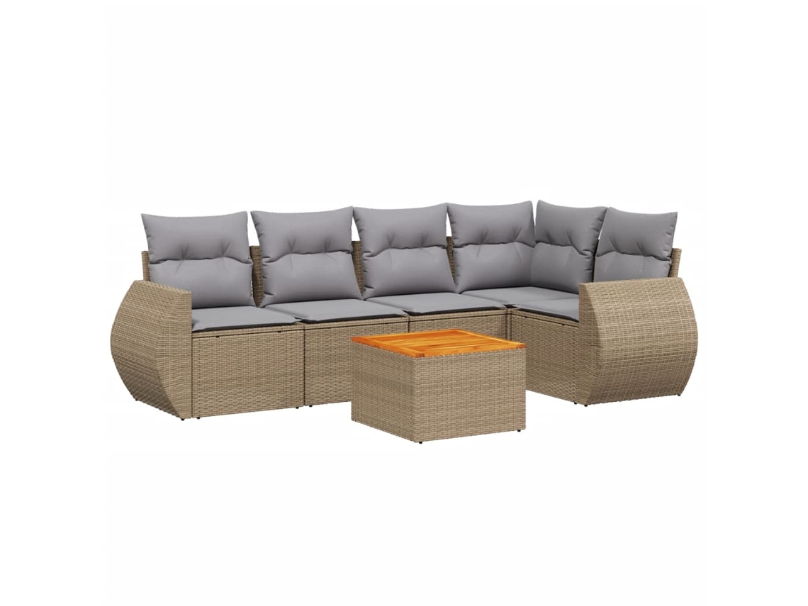 Garden Sofa Set, Garden Sofa Sets Vidaxl Bege Rattan / Vime (n/a)