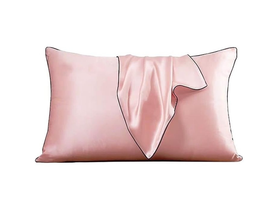 Fronha (rosa) - Vorcool - Quadrada - Seda - Rosa - Lavável