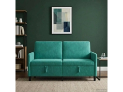 Vidaxl Sofa Com Armazenamento Turquesa 152 X 78 X 87 Cm Poliéster