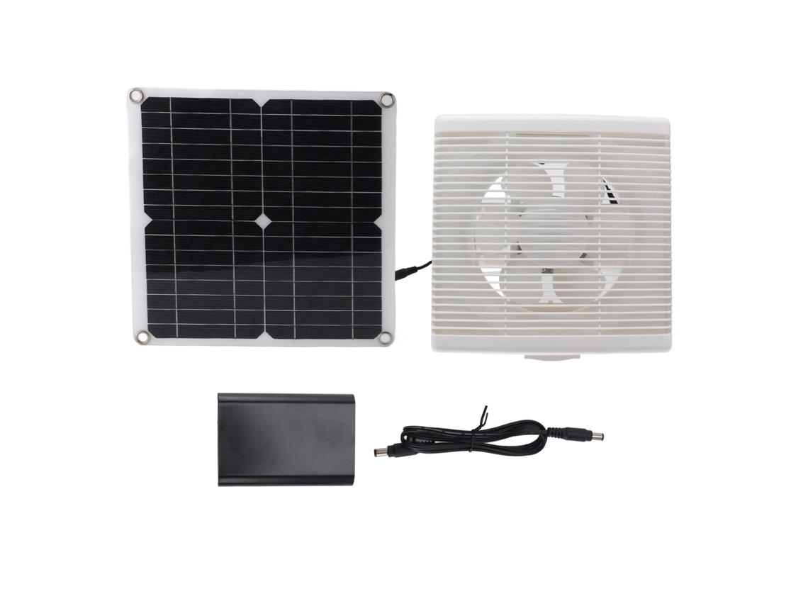 Ventoinha Solar Laxiscreed De 12w Com Painel Monocristalino E Exaustor De 12v Dc