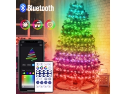 Cordão de Luzes de Natal Led com Interfaces Bluetooth e Usb, Design À Prova D'água, Vem com Controle Remoto e Dimmer. MDUG (20m)