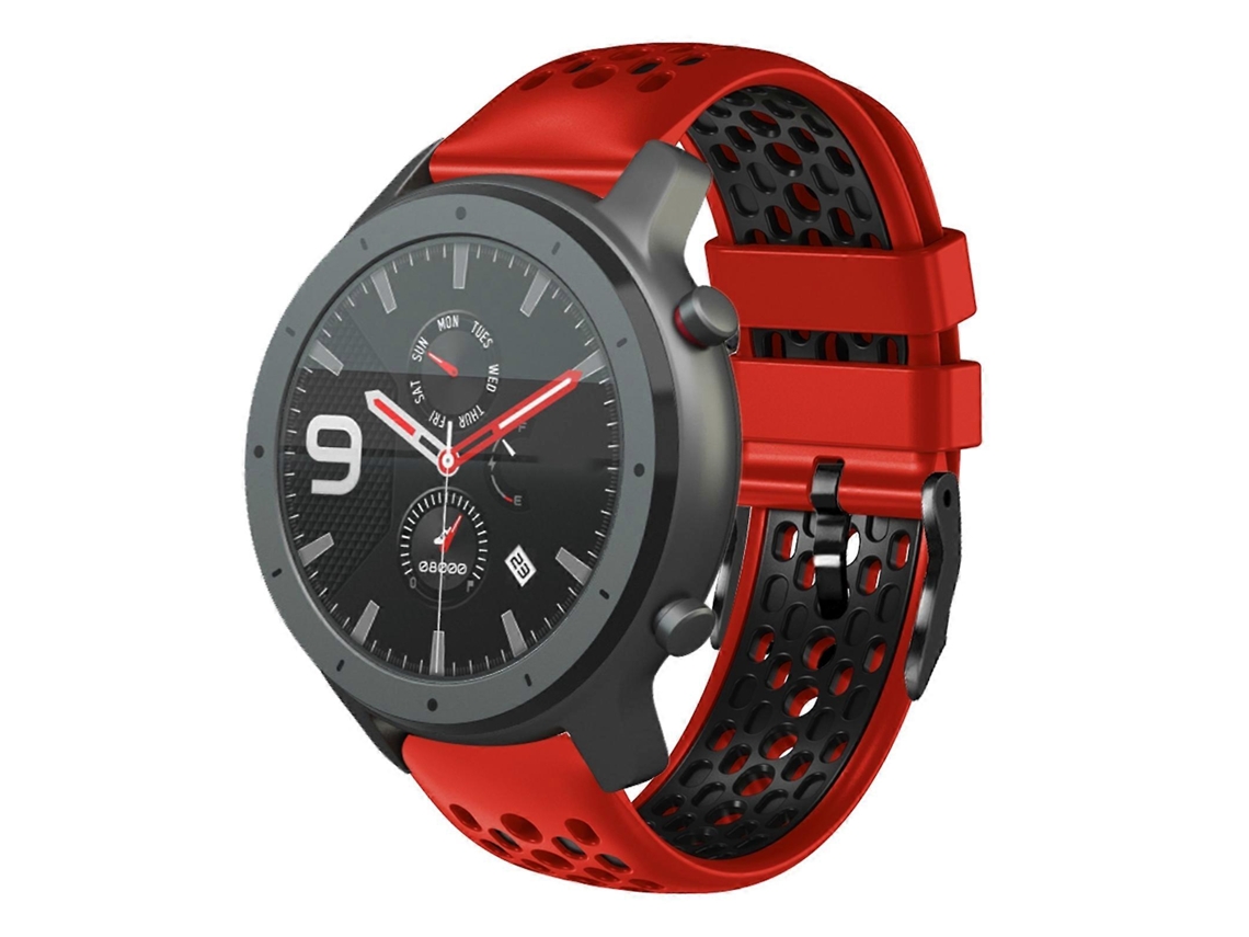 Pulseira De Silicone Respirável Bicolor Para Amazfit Gtr 47mm 22mm