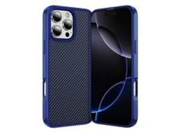 Capa De Celular Tpu Acrílica Com Textura De Fibra De Carbono E Toque De Pele