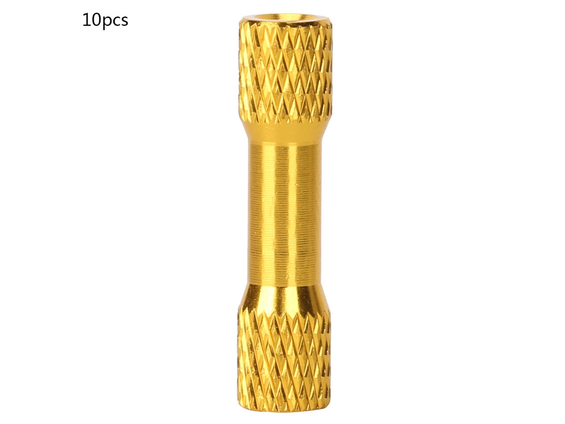 10 Espaciadores M3x25mm De Aluminio Anodizado Para Drone Quadricóptero Dorado